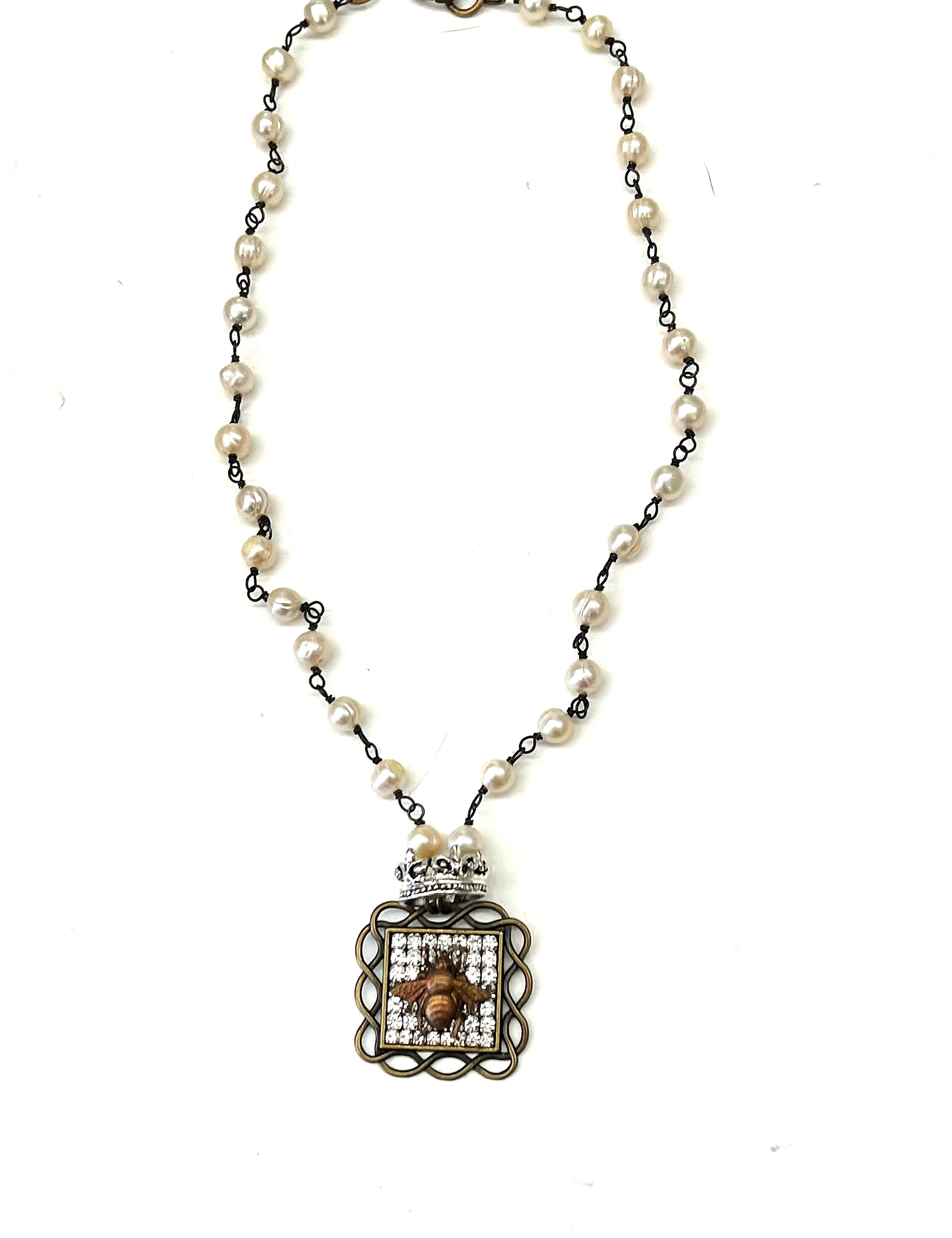 Jeweled Bee Necklace