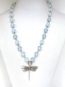 Dragonfly Moonstone Necklace