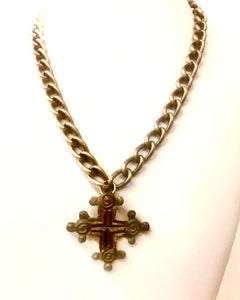 Rustic Cross Necklace