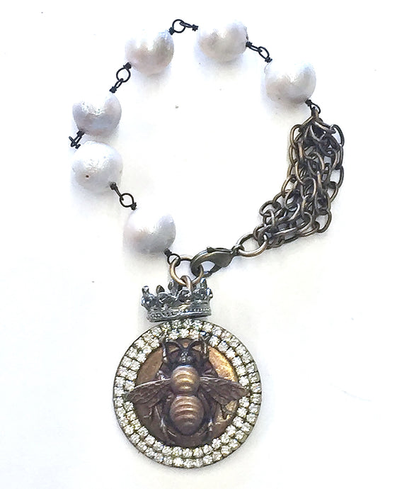 Jeweled Queen Bee Bracelet