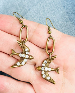 Jeweled Bird Earrings