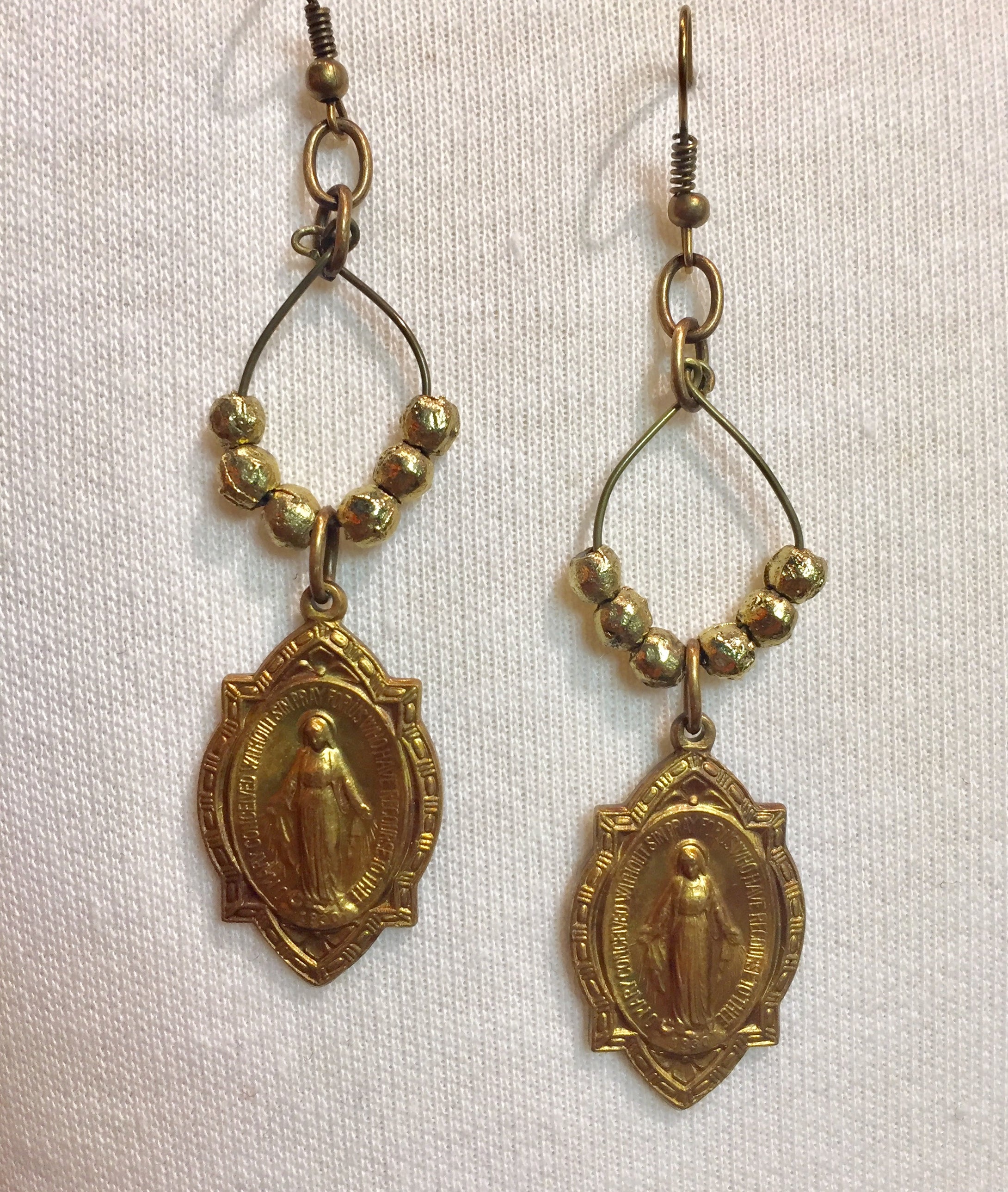 Immaculate Conception Ethiopian Beaded Earrings