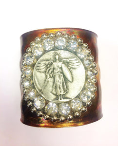 Archangel Michael Jeweled Cuff Bracelet
